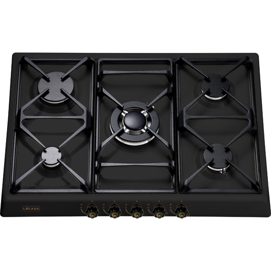 כיריים גז אמייל 70 ס"מ לקאזה דגם LCT70RBFB שחור כפרי - יבואן רשמי