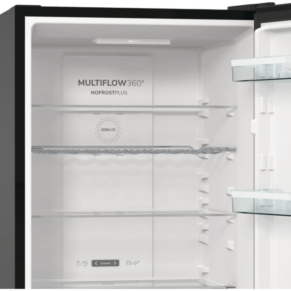 מקרר מקפיא תחתון 300 ליטר Gorenje NRK619EABXL4 יחידה - צבע נירוסטה מושחרת - יבואן רשמי