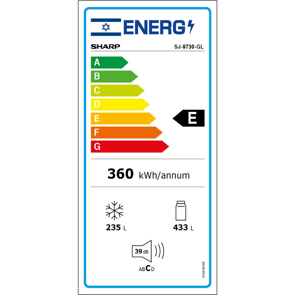 מקרר שארפ 5 דלתות 9730 שמפניה SHARP - מנגנון שבת מהדרין - יבואן רשמי