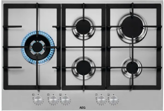 כיריים גז 75 ס"מ Step Power דגם AEG HGB75820SM נירוסטה - יבואן רשמי