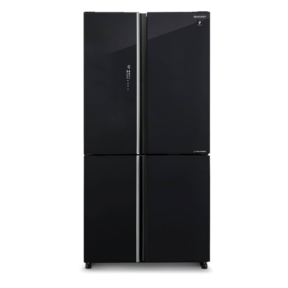 מקרר 4 דלתות מקפיא תחתון 572 ליטר נטו Sharp SJ-FFS89-BK - גימור זכוכית שחורה - יבואן רשמי