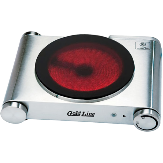 כירה חשמלית קרמית נירוסטה Gold line ATL-833 - שנה אחריות ע"י - יבואן הרשמי