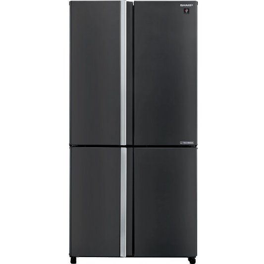 מקרר 4 דלתות מקפיא תחתון 611 ליטר נטו Sharp SJ-FERN87V-SL - גימור נירוסטה מושחרת - יבואן רשמי