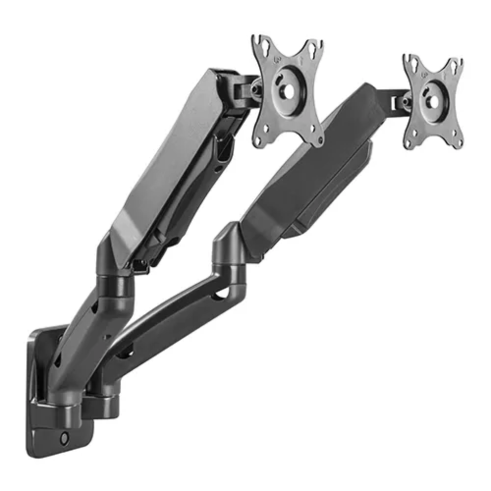 זרוע הידראולית מהקיר ל2 מסכי מחשב עד 32״ Lumi Legend / Brateck LDA31-114 - יבואן רשמי