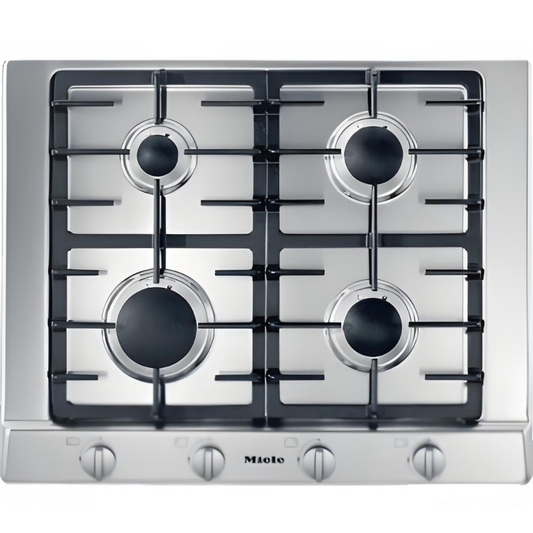 כיריים גז 4 להבות KM2010G Miele רוחב 65 עם מסגרת נירוסטה - יבואן רשמי