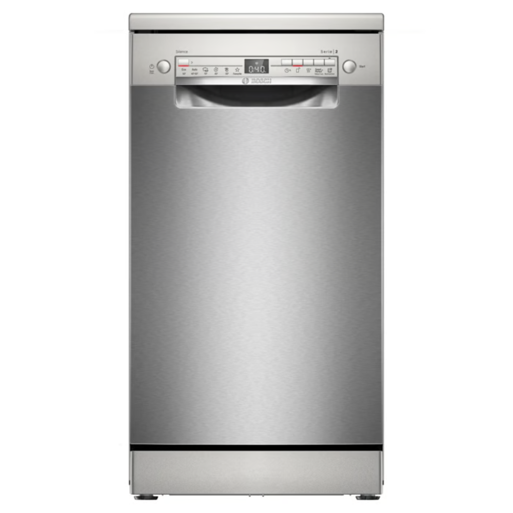 מדיח כלים צר 2 סלסלאות Bosch E58HKI2SPS - צבע נירוסטה תוצרת פולין