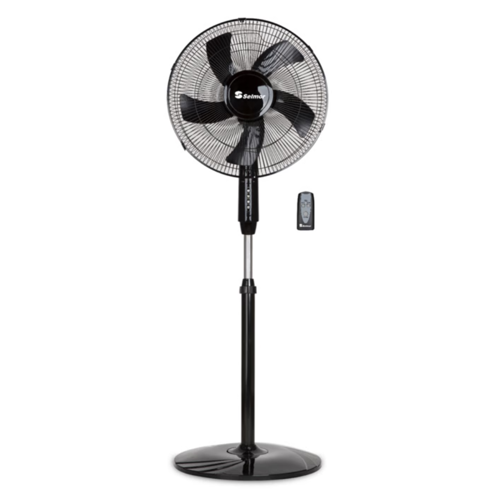 מאוורר עמוד יוקרתי דיגיטלי כולל שלט 16" Selmor SE-2535 - צבע שחור אחריות ע"י - יבואן הרשמי