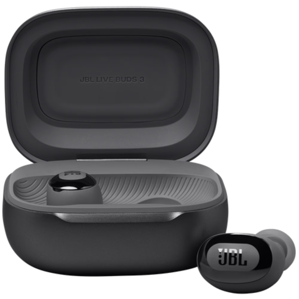 אוזניות אלחוטיות JBL Live Buds 3 - צבע שחור שנה אחריות ע"י - יבואן הרשמי