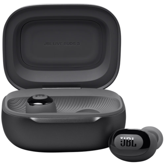אוזניות אלחוטיות JBL Live Buds 3 - צבע שחור שנה אחריות ע"י - יבואן הרשמי