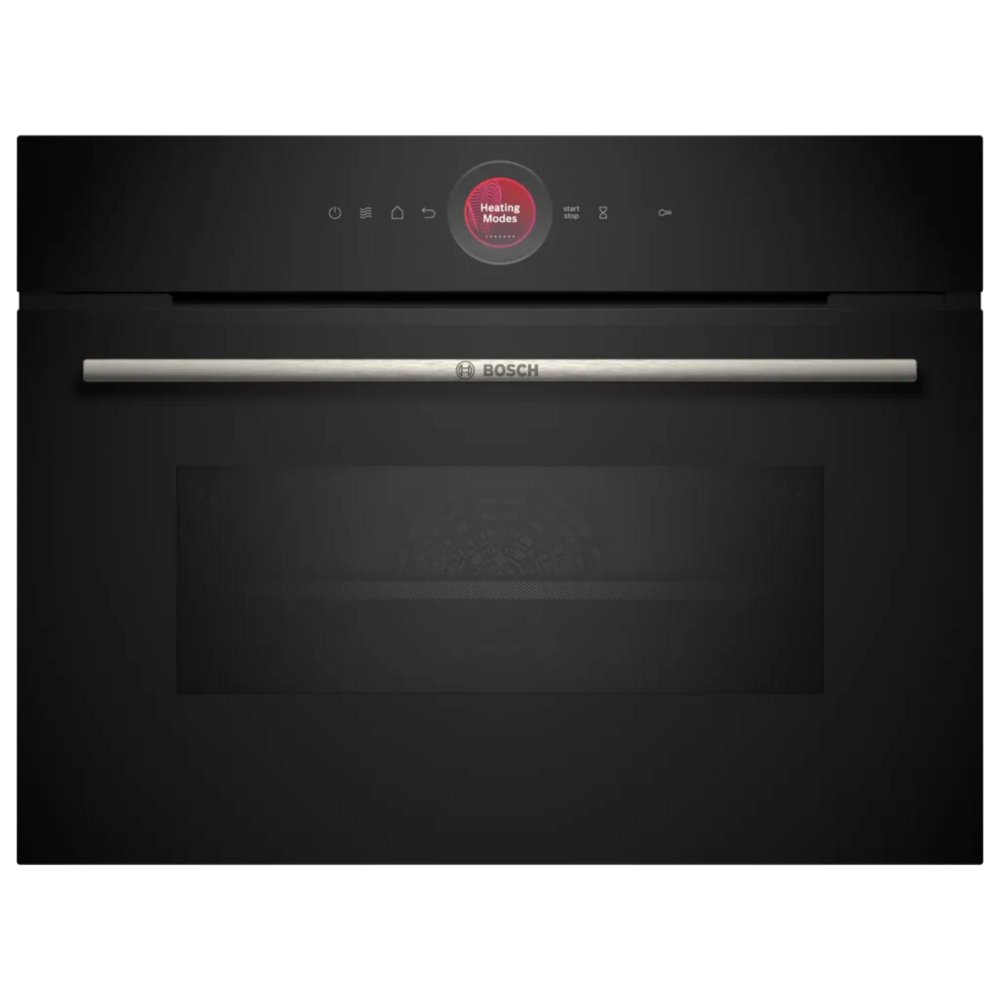 תנור בנוי קומפקטי משולב מיקרוגל דגם Bosch CMG7241B1 - גימור שחור זכוכית