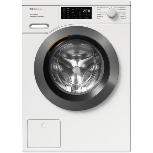 מכונת כביסה פתח חזית 9 ק"ג Miele WED385 במהירות 1400 סל"ד - צבע לבן - יבואן רשמי