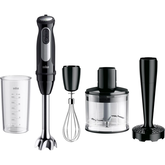 בלנדר מוט מנירוסטה Braun MQ55307NBK 1000W - שנתיים אחריות - יבואן רשמי