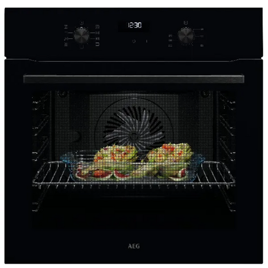 תנור בנוי 71 ליטר דגם AEG ABU51201B זכוכית שחורה - יבואן רשמי