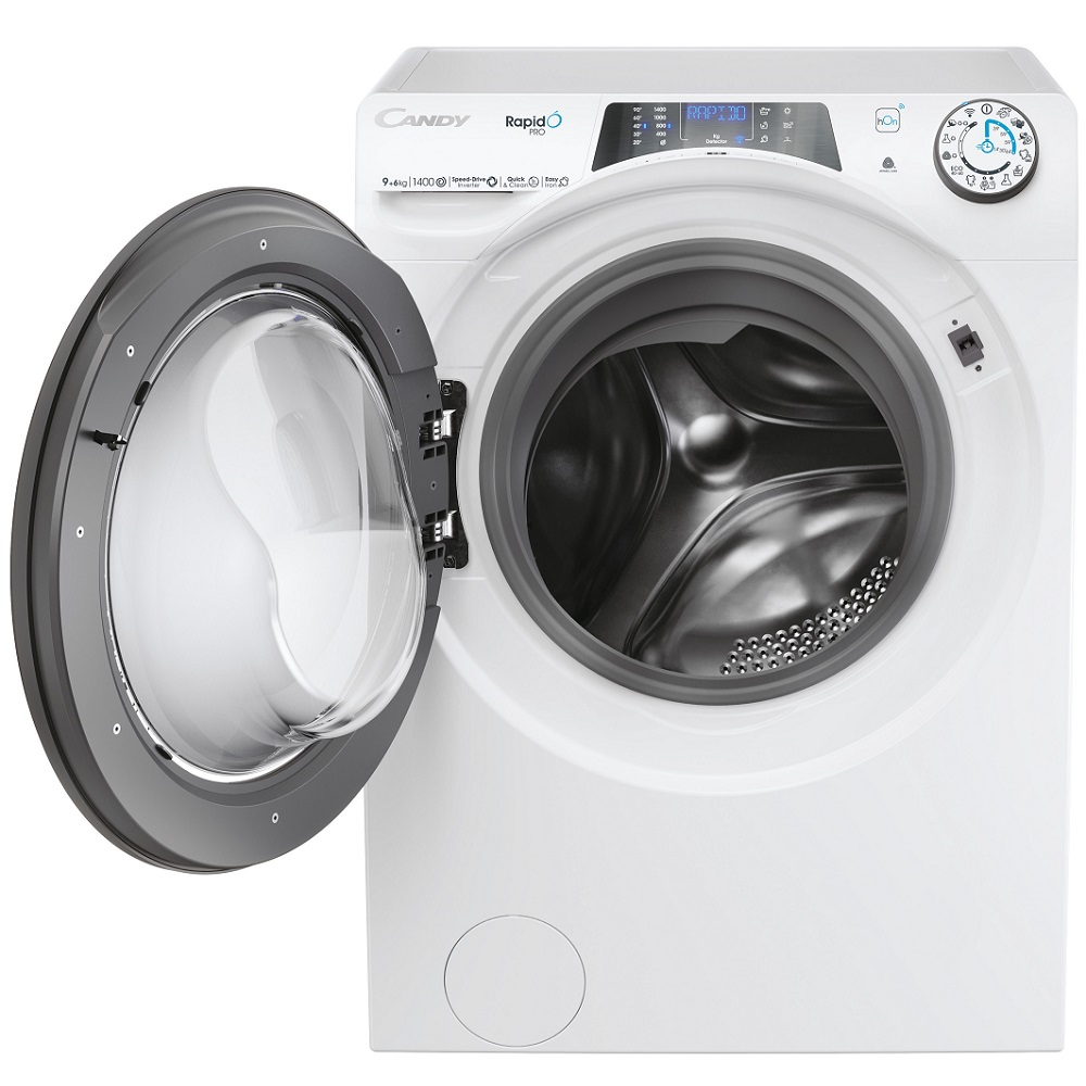 מכונת כביסה פתח חזית משובלת מייבש - 8/5 ק"ג Candy RPW4856BWMR/1-S - יבואן רשמי