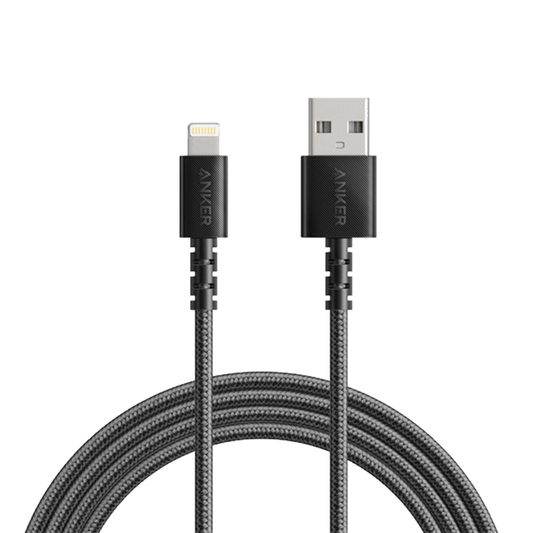 כבל 1.8 מטר לאייפון Anker Powerline II MFI A-L - צבע שחור שנה אחריות ע"י - יבואן הרשמי