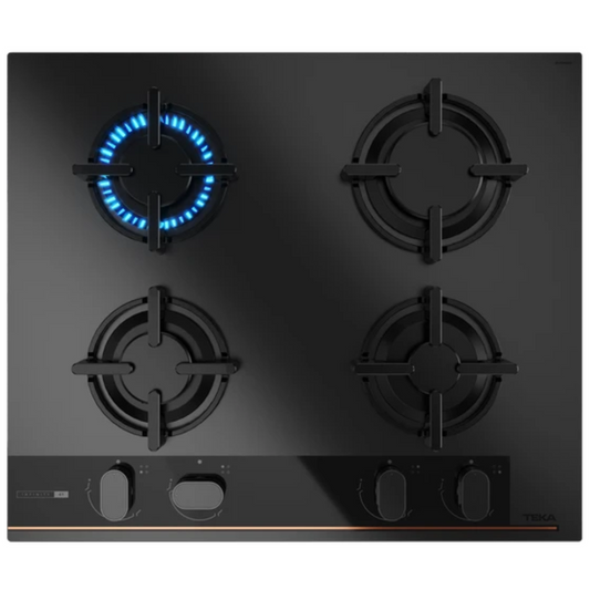 כיריים גז 4 להבות זכוכית שחורה TEKA GBC-64 G1 - יבואן רשמי