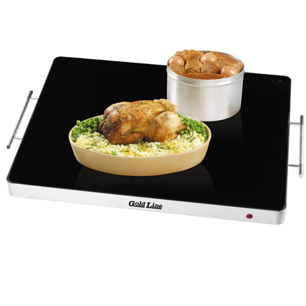 פלטת שבת זכוכית 4 סירים Gold line ATL- 480 - אחריות ע"י - יבואן הרשימי