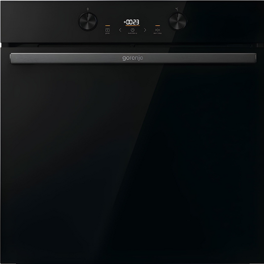 תנור בנוי 77 ליטר 60 ס"מ Gorenje BOS6737E20FBG - גימור זכוכית שחורה חמש שנות אחריות - יבואן רשמי