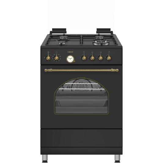 תנור משולב כיריים פוג’יקום Fujicom FJ-FSRT66MB גימור שחור מט - יבואן רשמי