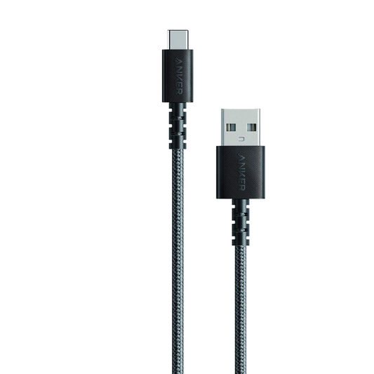 כבל Anker Powerline Type-C to Type-A - באורך 3 מטר צבע שחור שנה אחריות ע"י - יבואן הרשמי