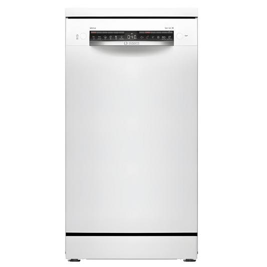 מדיח כלים צר 45 ס"מ 10 מערכות כלים Bosch SPS4HKW49E - צבע לבן , תוצרת פולין - יבואן רשמי