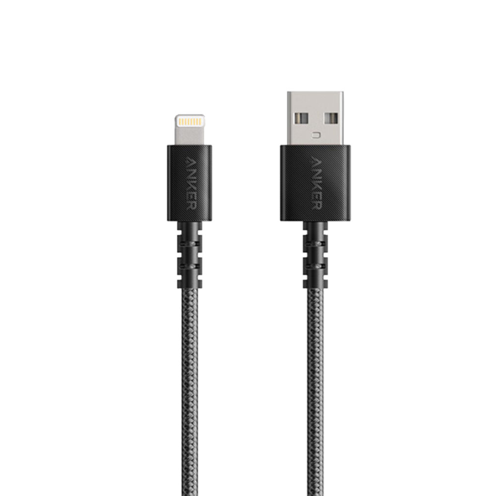 כבל 1 מטר לאייפון Anker Powerline Select Plus MFI A-L - צבע שחור שנה אחריות ע"י - יבואן הרשמי