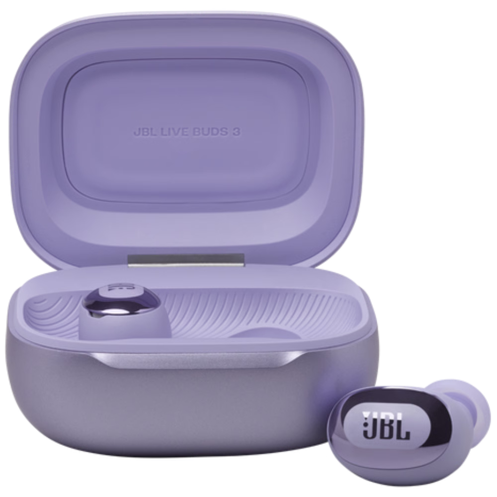 אוזניות אלחוטיות JBL Live Buds 3 - צבע סגול שנה אחריות ע"י - יבואן הרשמי