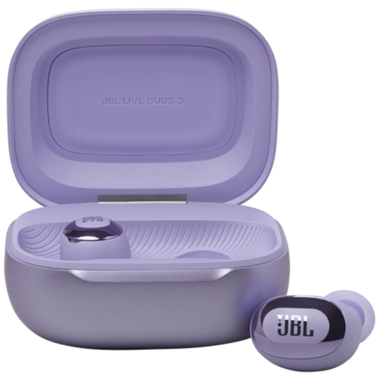 אוזניות אלחוטיות JBL Live Buds 3 - צבע סגול שנה אחריות ע"י - יבואן הרשמי