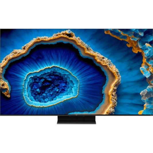 טלוויזיה חכמה TCL 55'' 4K UHD QLED Mini LED Google TV 55C755 עם מערכת סאונד Onkyo - יבואן רשמי