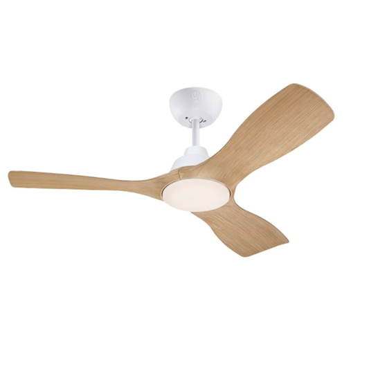 מאוורר תקרה מנוע DC עם שלט Westinghouse Montana 28W "42 - צבע לבן בשילוב אלון שנתיים אחריות ע"י - יבואן הרשמי