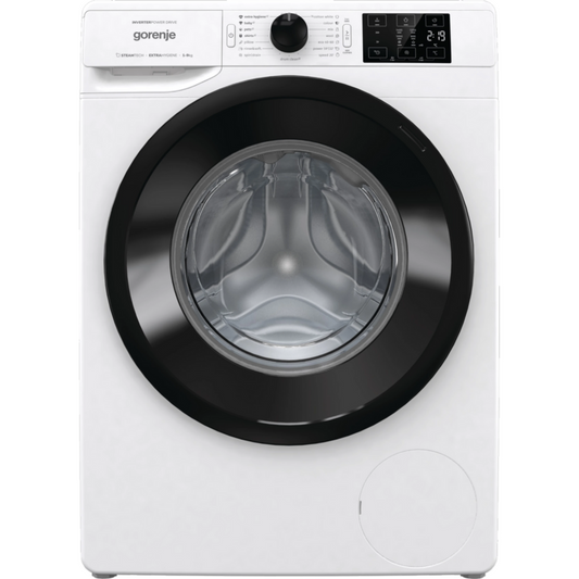 מכונת כביסה פתח חזית 9 ק"ג Gorenje WNEI94AS במהירות 1400 סל"ד - צבע לבן - יבואן רשמי