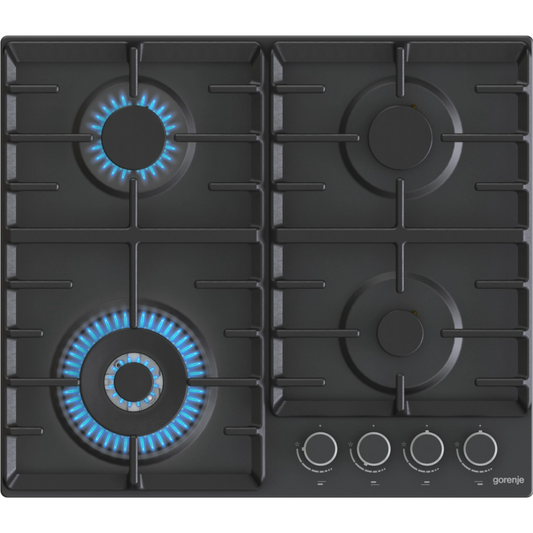 כיריים גז 4 להבות 60 ס"מ Gorenje GW67IL - צבע שחור - יבואן רשמי