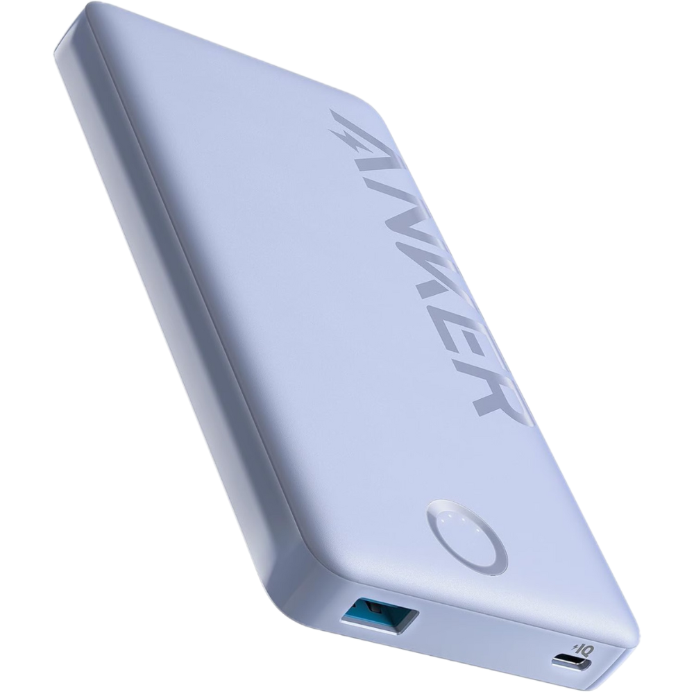 סוללת גיבוי Anker 323 Power Bank A1334 10,000mAh USB-C - צבע סגול אחריות ע"י - יבואן הרשמי