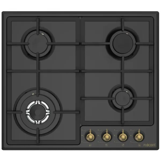 כיריים גז FUJICOM פוג'יקום FJ-GHRT7CK 4 להבות שחור - יבואן רשמי