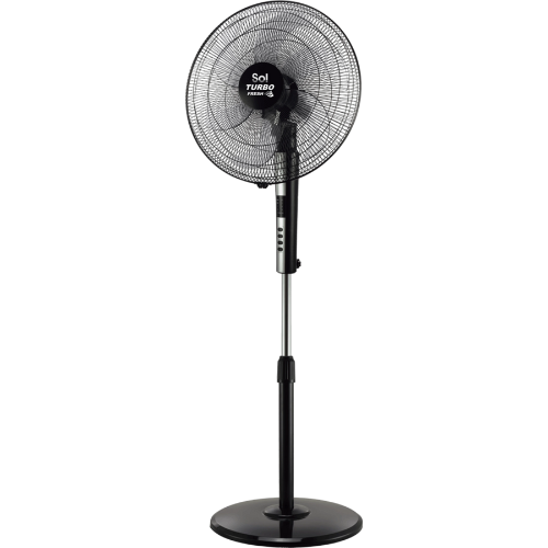 מאוורר עמוד כולל שלט 18" SOL SL-5309 - צבע שחור מט אחריות - יבואן הרשמי