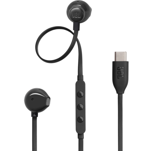 אוזניות JBL Tune T305C Type-C - צבע שחור שנה אחריות ע"י - יבואן הרשמי