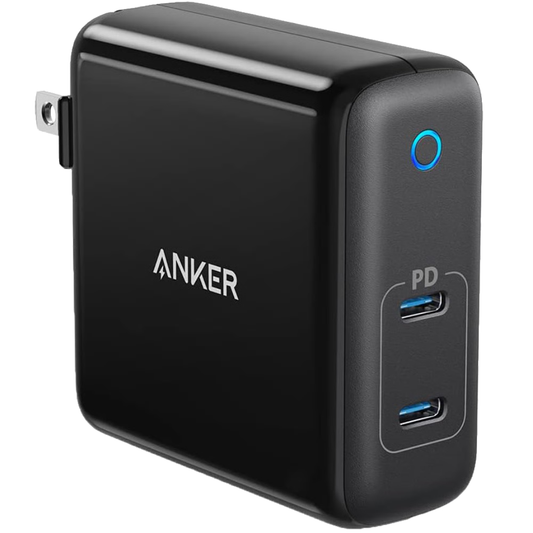 מטען קיר Anker PowerPort 60W Two Ports - צבע שחור שנתיים אחריות ע"י - יבואן הרשמי