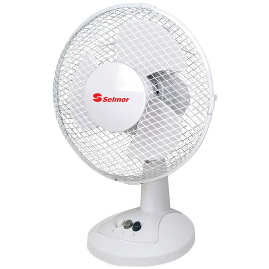 מאוורר שולחני קוטר 9" Selmor WS-23 - צבע לבן אחריות ע"י - יבואן הרשמי