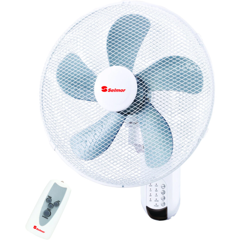 מאוורר תליה דיגיטלי 18" + שלט SELMOR SE-114 - צבע לבן אחריות ע"י - יבואן הרשמי