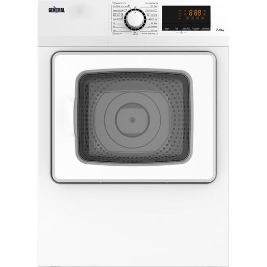 מייבש כביסה צינור פליטה 7 ק"ג ג'נרל דגם GEN-70T5-W - יבואן רשמי
