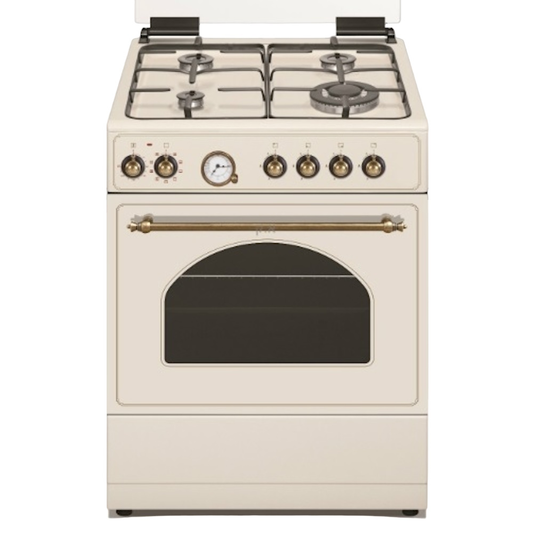 תנור משולב מבערים - 60 ס"מ LaCasa LC6060RC קרם כפרי - יבואן רשמי