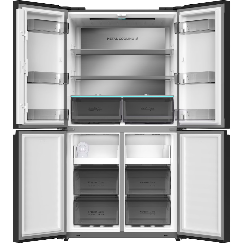 מקרר 4 דלתות - 601 ליטר General GE665GB זכוכית שחורה - יבואן רשמי