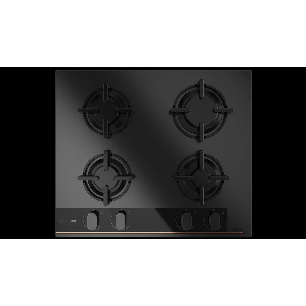 כיריים גז 4 להבות זכוכית שחורה TEKA GBC-64 G1 - יבואן רשמי