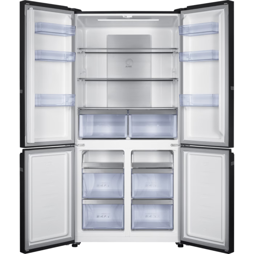 מקרר 4 דלתות מקפיא תחתון 600 ליטר נטו Electra EL685PB עם מפסק תאורה באישור מכון צומת - גימור אפור אחריות ע"י - יבואן הרשמי