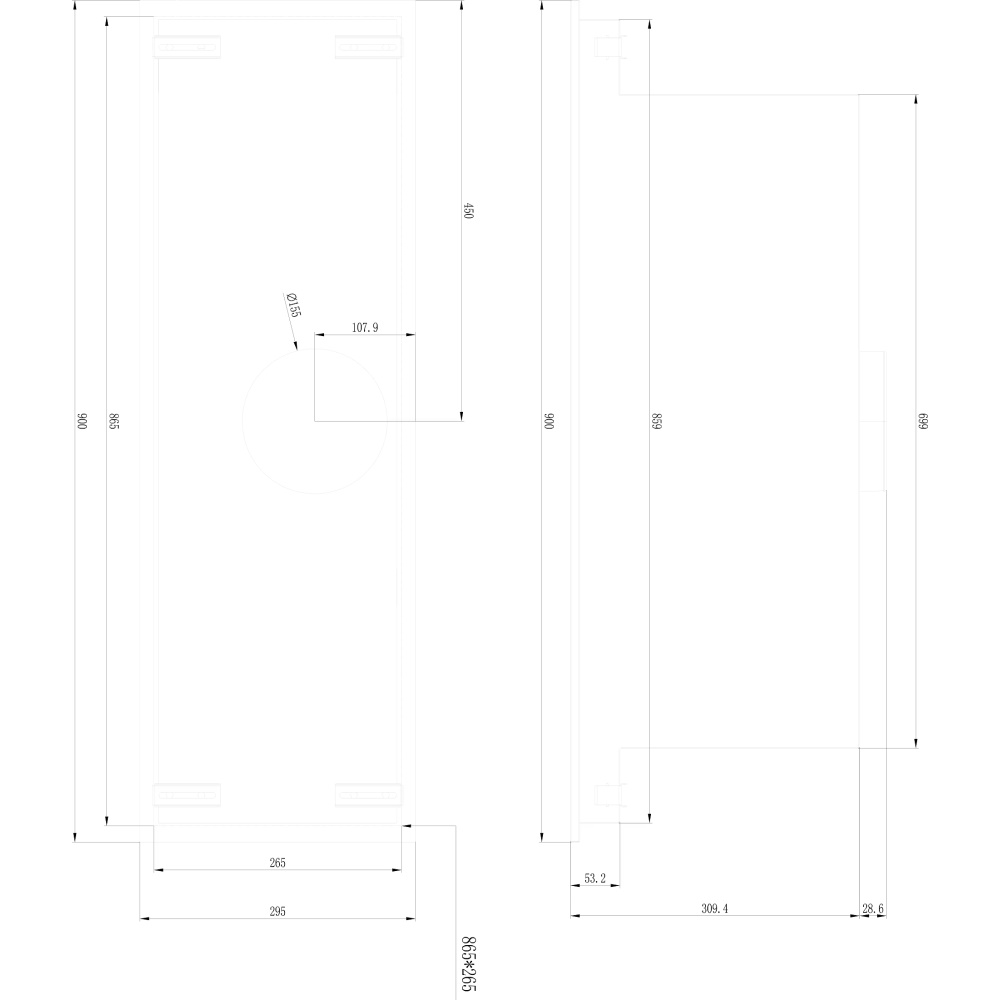 קולט אדים בנוי 90 ס"מ LaCasa LC9913BIBL - יבואן רשמי