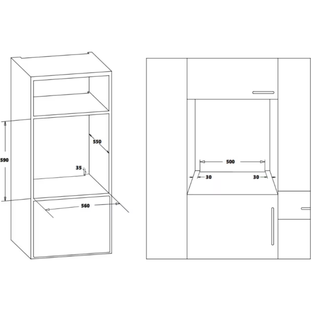 תנור בנוי 60 ס"מ לקאזה דגם LCN60GW לבן - יבואן רשמי