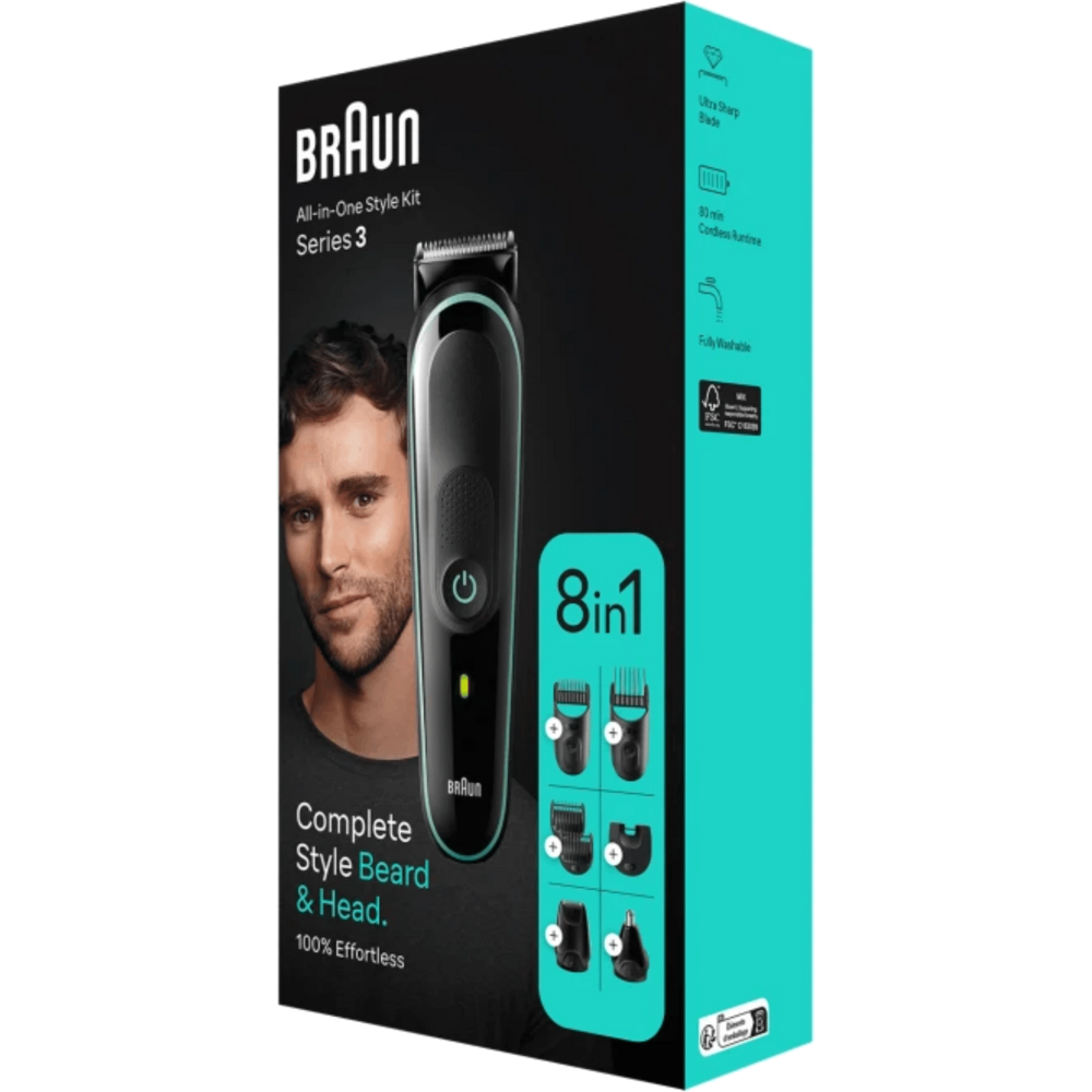 - מכונת גילוח לעיצוב זקן 8 ב-1 Braun MGK3441- יבואן רשמי