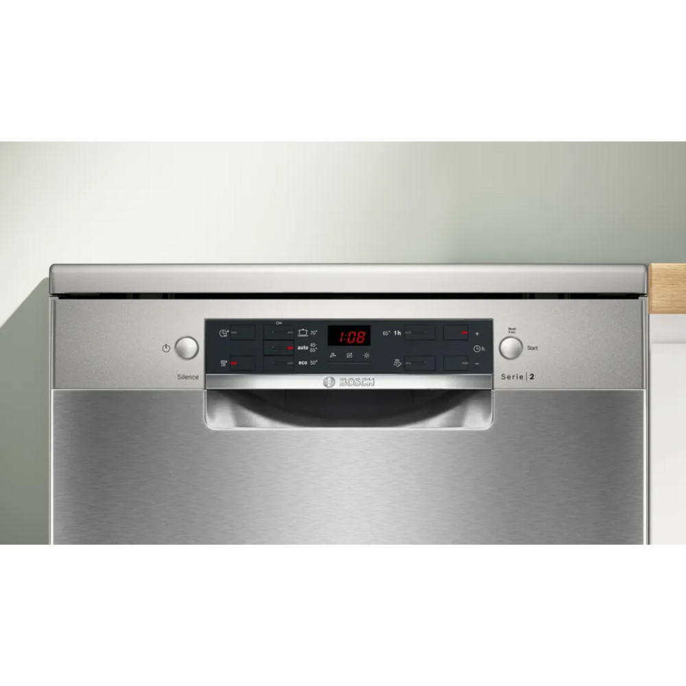 מדיח כלים 12 מערכות כלים 2 סלסלאות Bosch SMS25GI09F - גימור נירוסטה