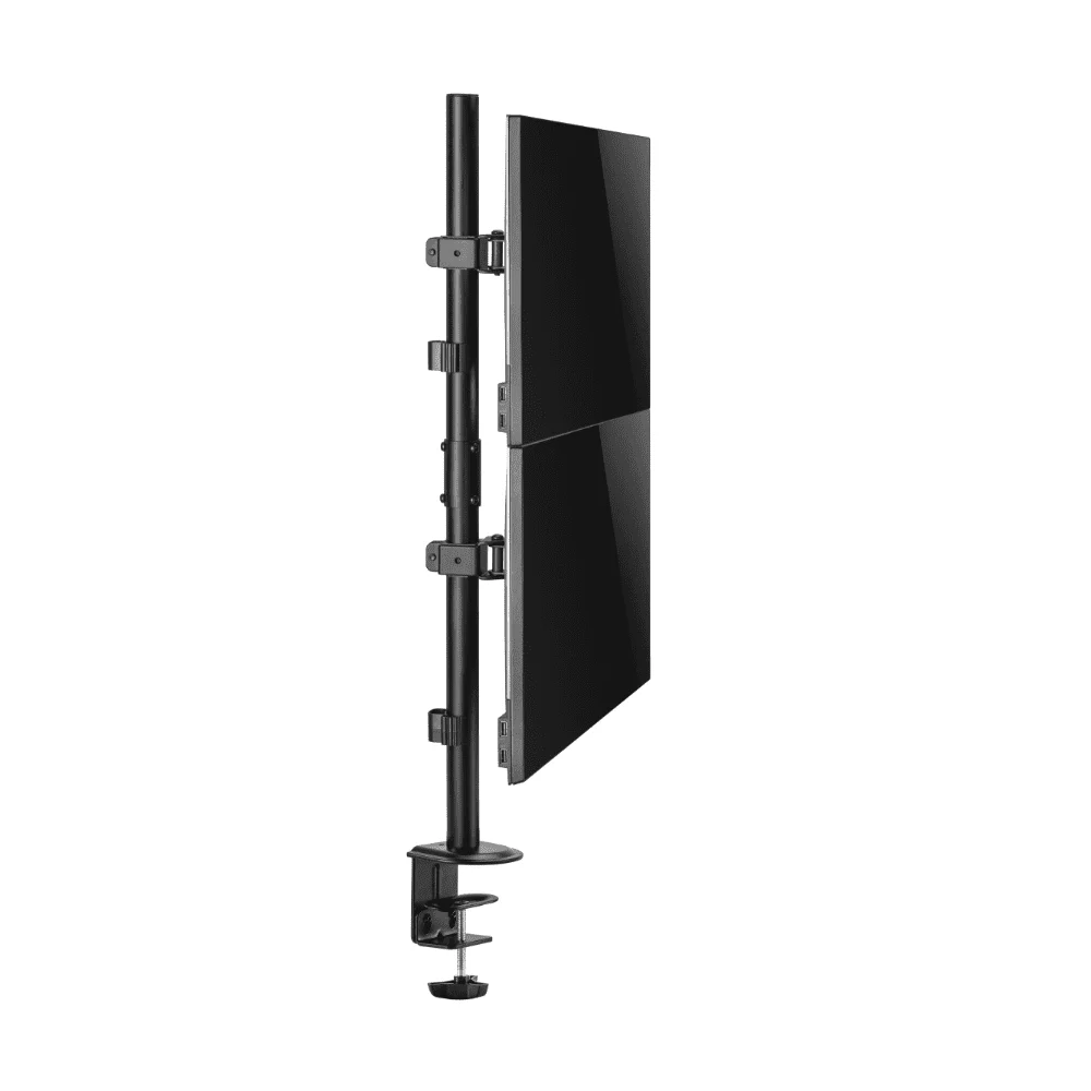 מתקן שולחני אנכי ל2 מסכי מחשב עד 32″ Lumi Legend / Brateck LDT66-C02V - יבואן רשמי