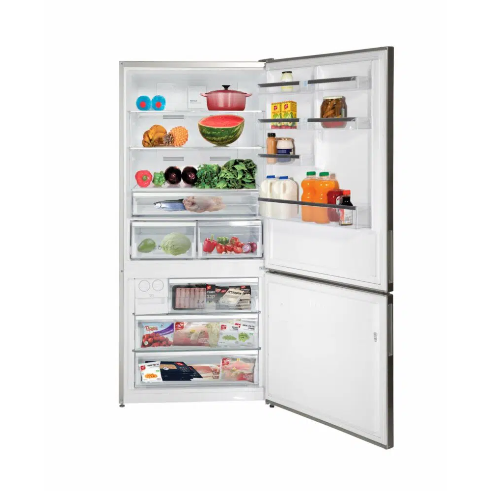 מקרר 2 דלתות מקפיא תחתון 588 ליטר Fujicom FJ-NF777XE No-Frost - צבע נירוסטה - יבואן רשמי